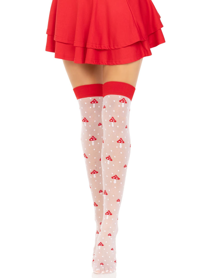 Magic Mushroom Thigh Highs