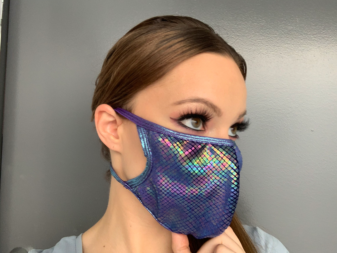 Blue Multi Face Mask, RC-M113-BM-O/S, Color, Blue Multi, Size, One Size