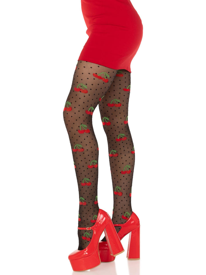 Cherry Pie Dotted Tights