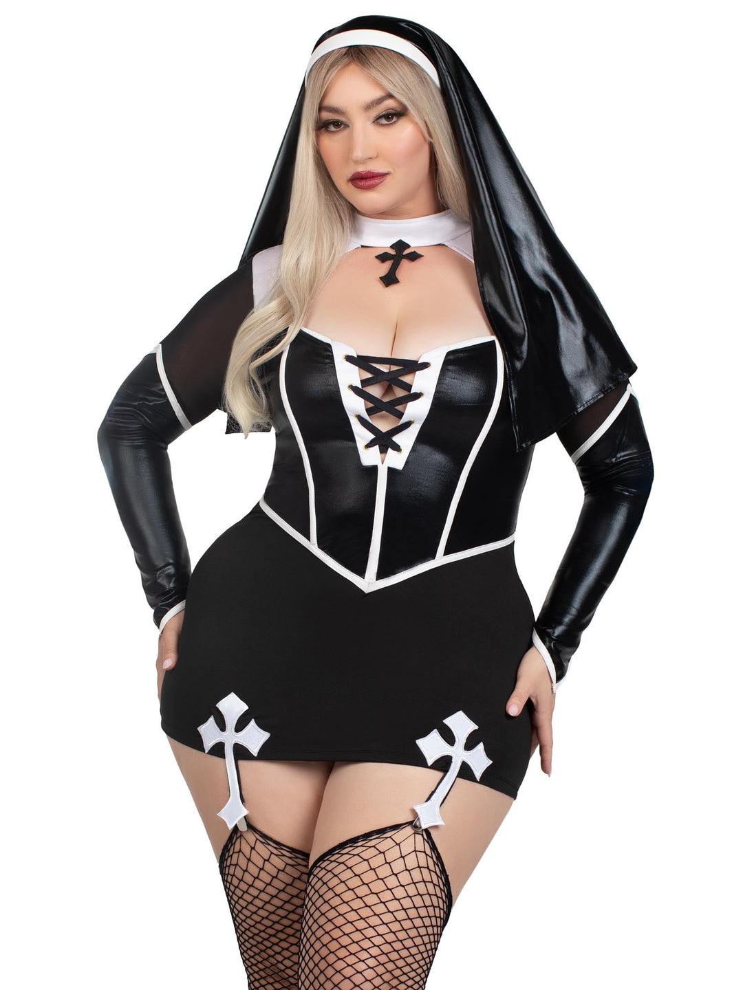 Leg Avenue Plus Holy Hottie Nun Costume