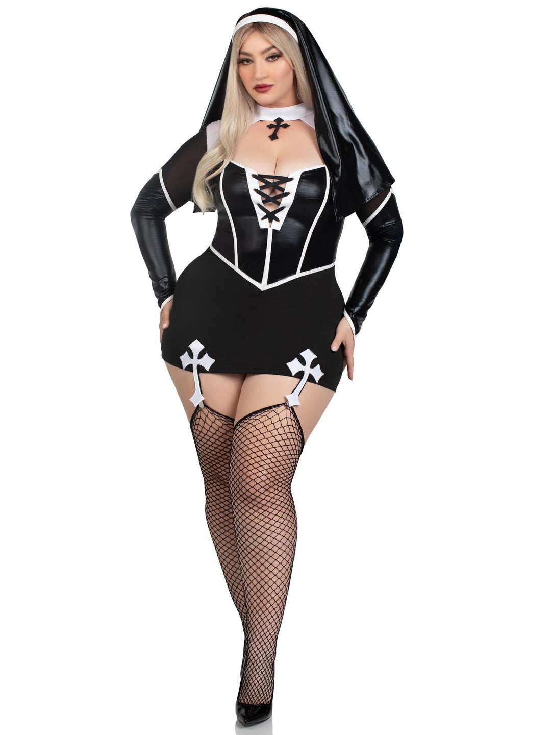 Plus Holy Hottie Nun Costume