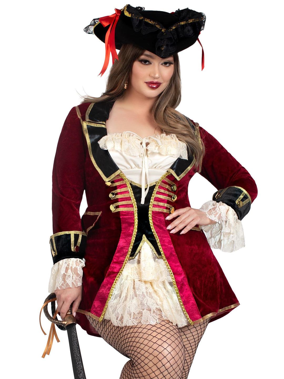 Leg Avenue Plus Captivating Captain Pirate Costume