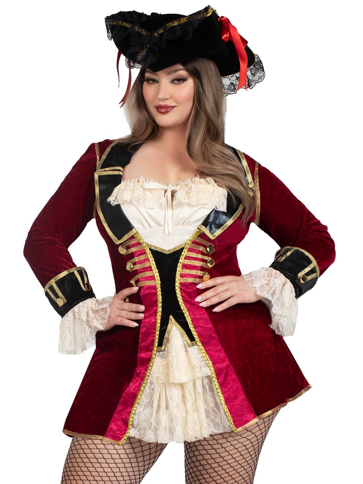 Plus Captivating Captain Pirate Costume