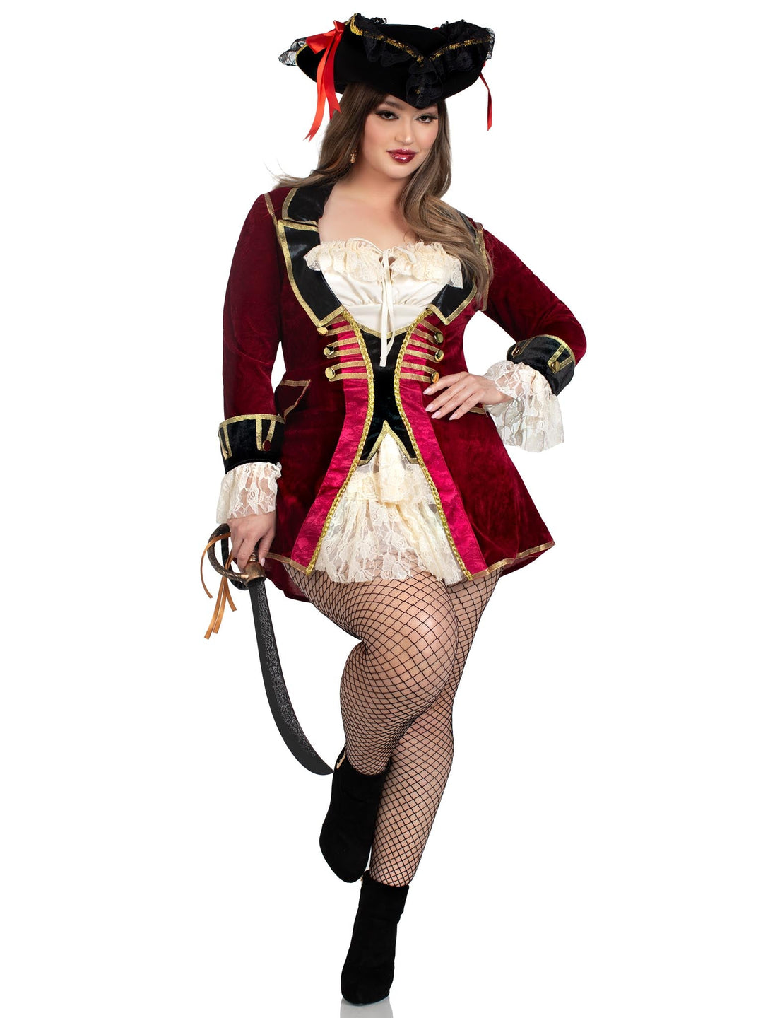 Plus Captivating Captain Pirate Costume