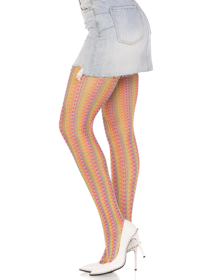 Acadia Rainbow Net Tights