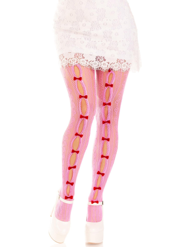 color_pink | Leg Avenue Sweetheart Striped Tights