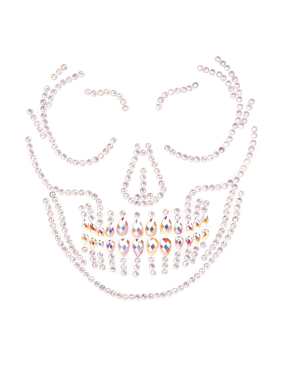 Glow in the Dark Skull Face Jewels Sticker