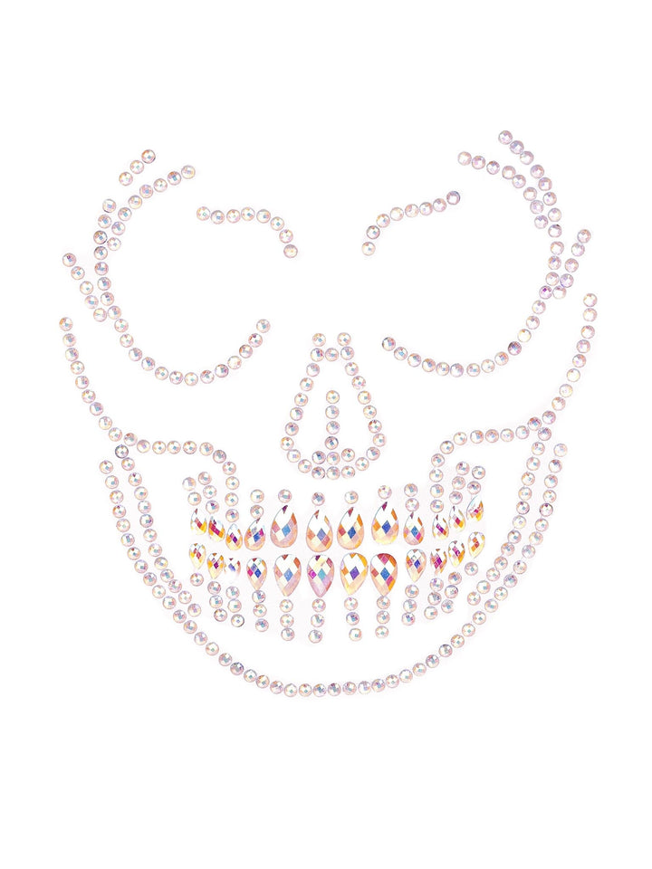 Glow in the Dark Skull Face Jewels Sticker