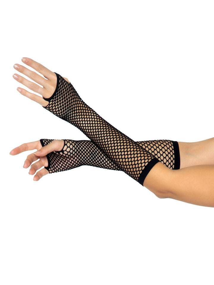 Triangle Fishnet Fingerless Gloves