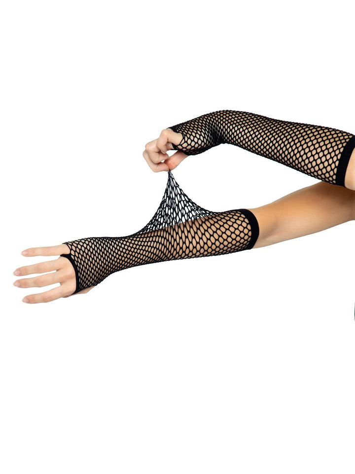 Triangle Fishnet Fingerless Gloves