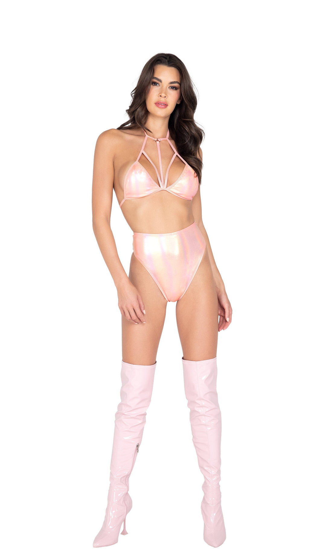 Iridescent Bikini Top with Multi Straps