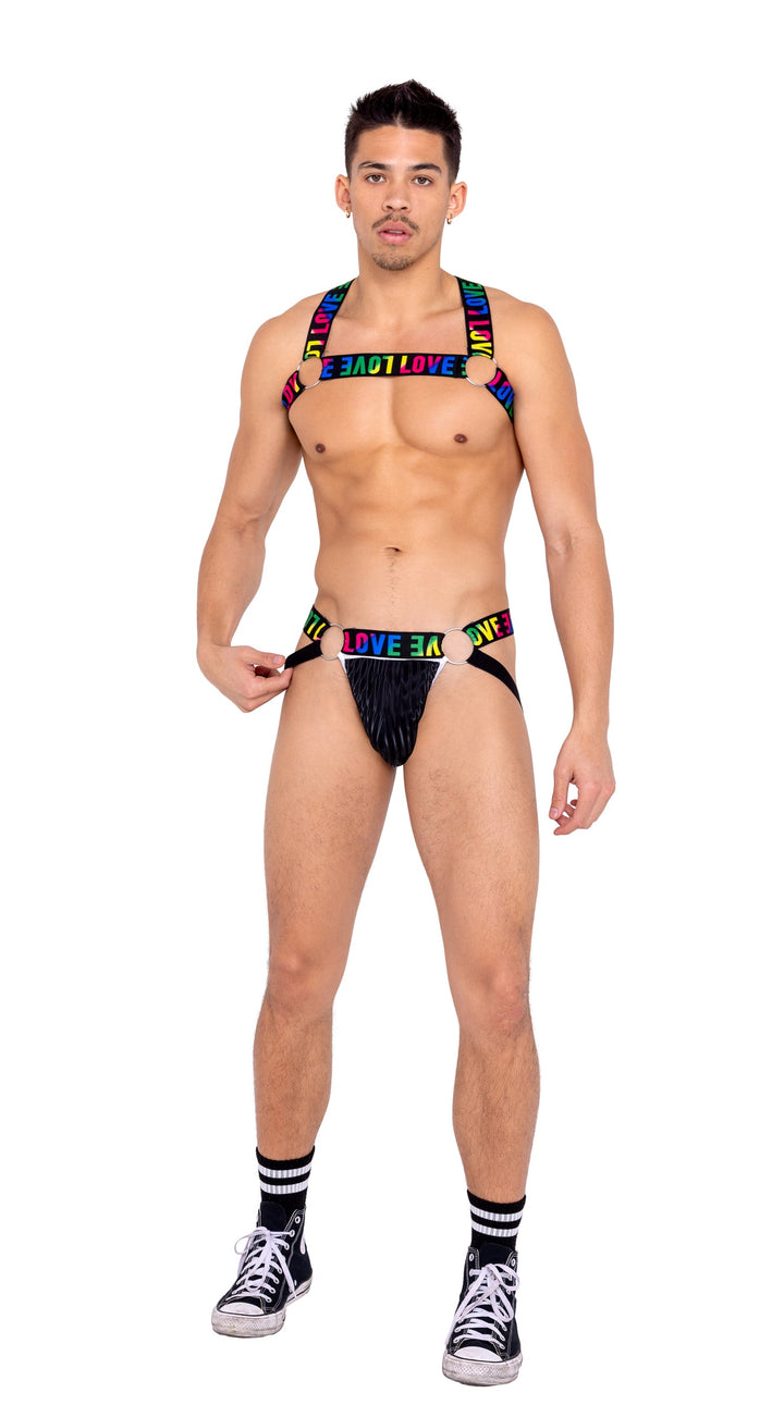 Pride Men's Jock Strap with LOVE Elastic Logo