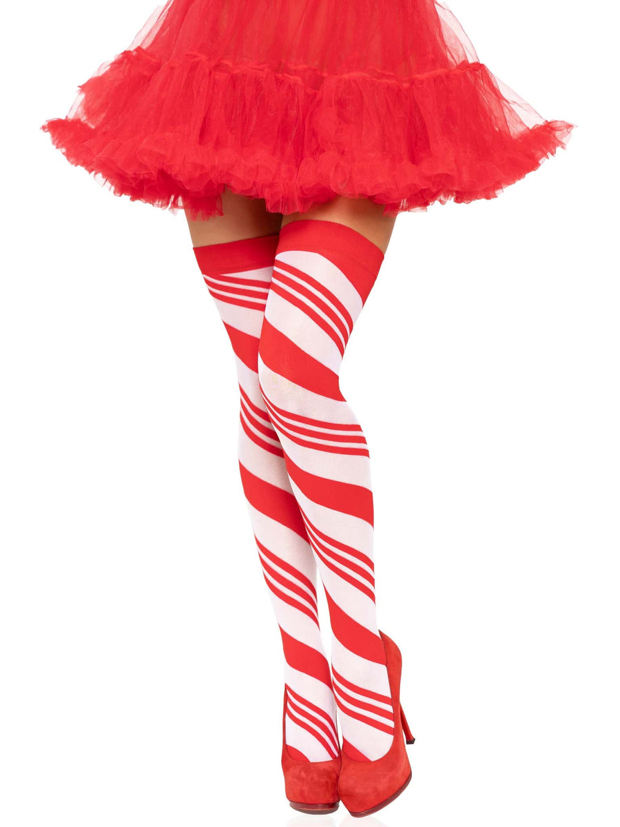 6628-peppermint-striped-thigh-highs, 6628      09622