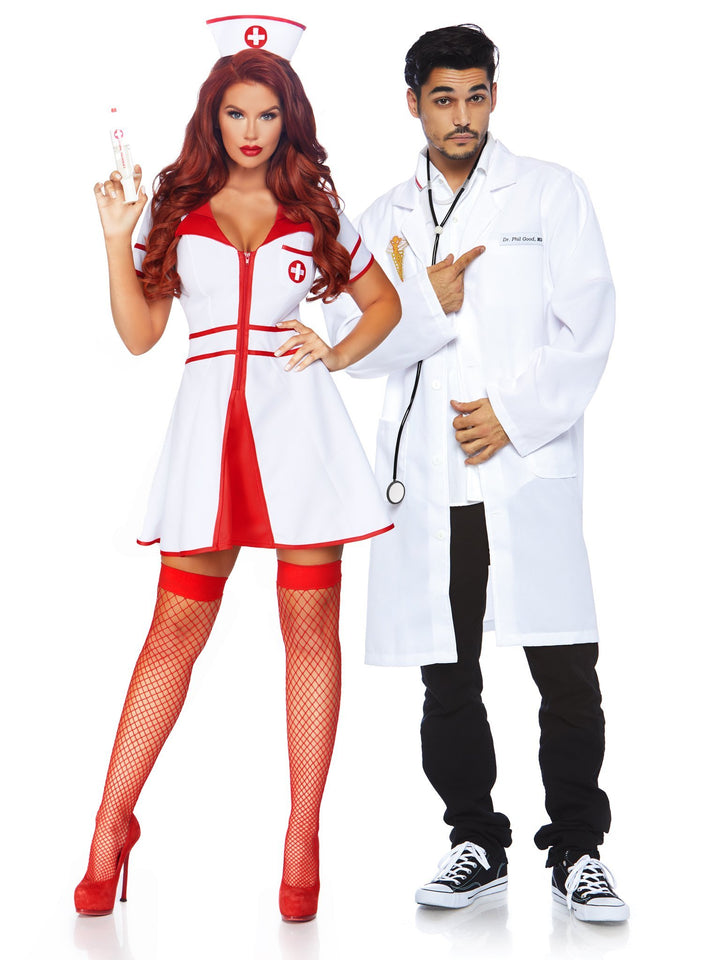 Dr. Phil Good Button Front Coat and Stethoscope