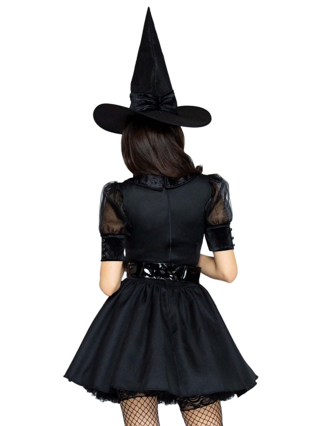 Bewitching Witch Vintage Style Dress with Organza Belt and Hat