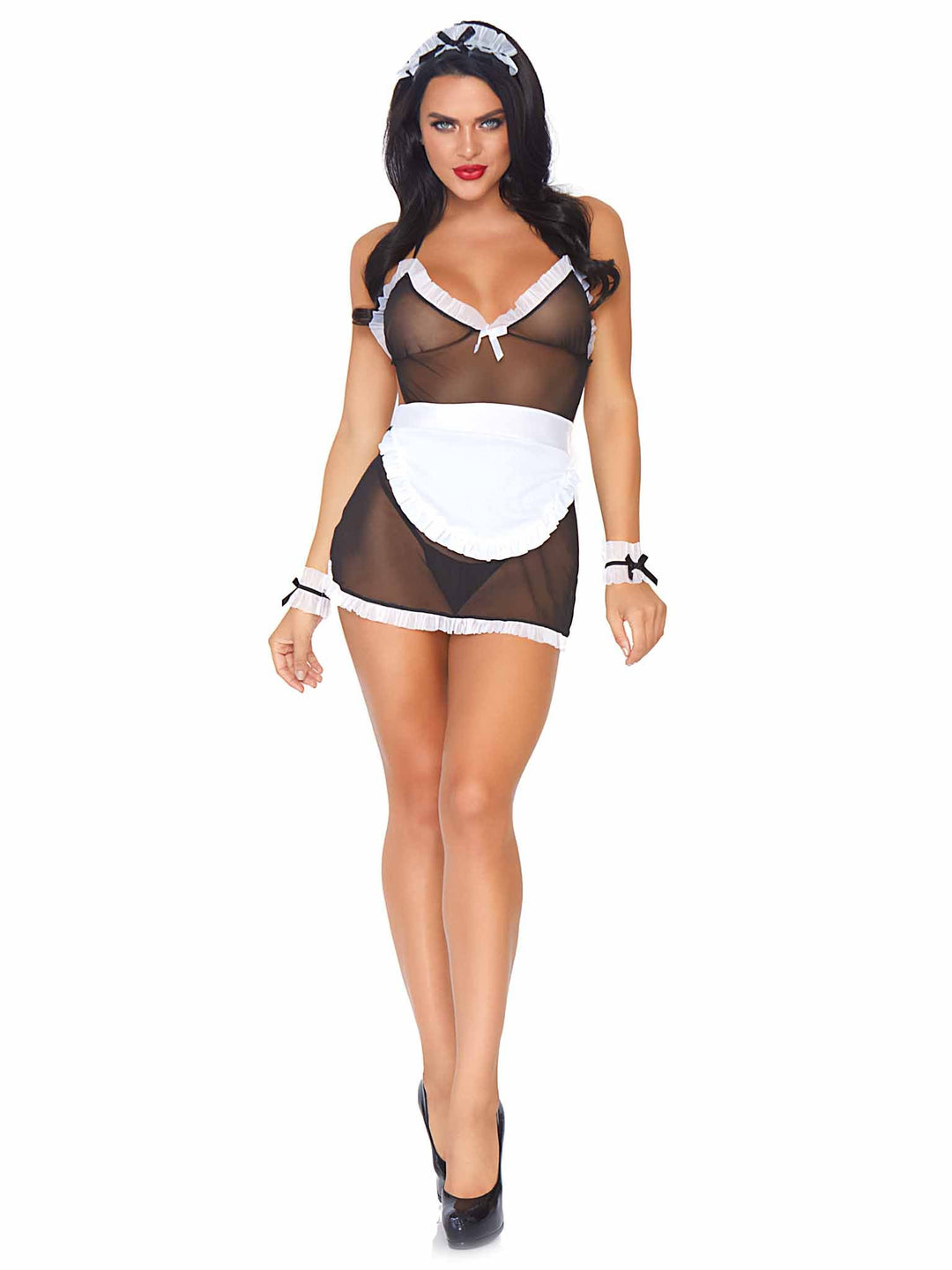 Seductive French Maid Chemise with Apron and G-String