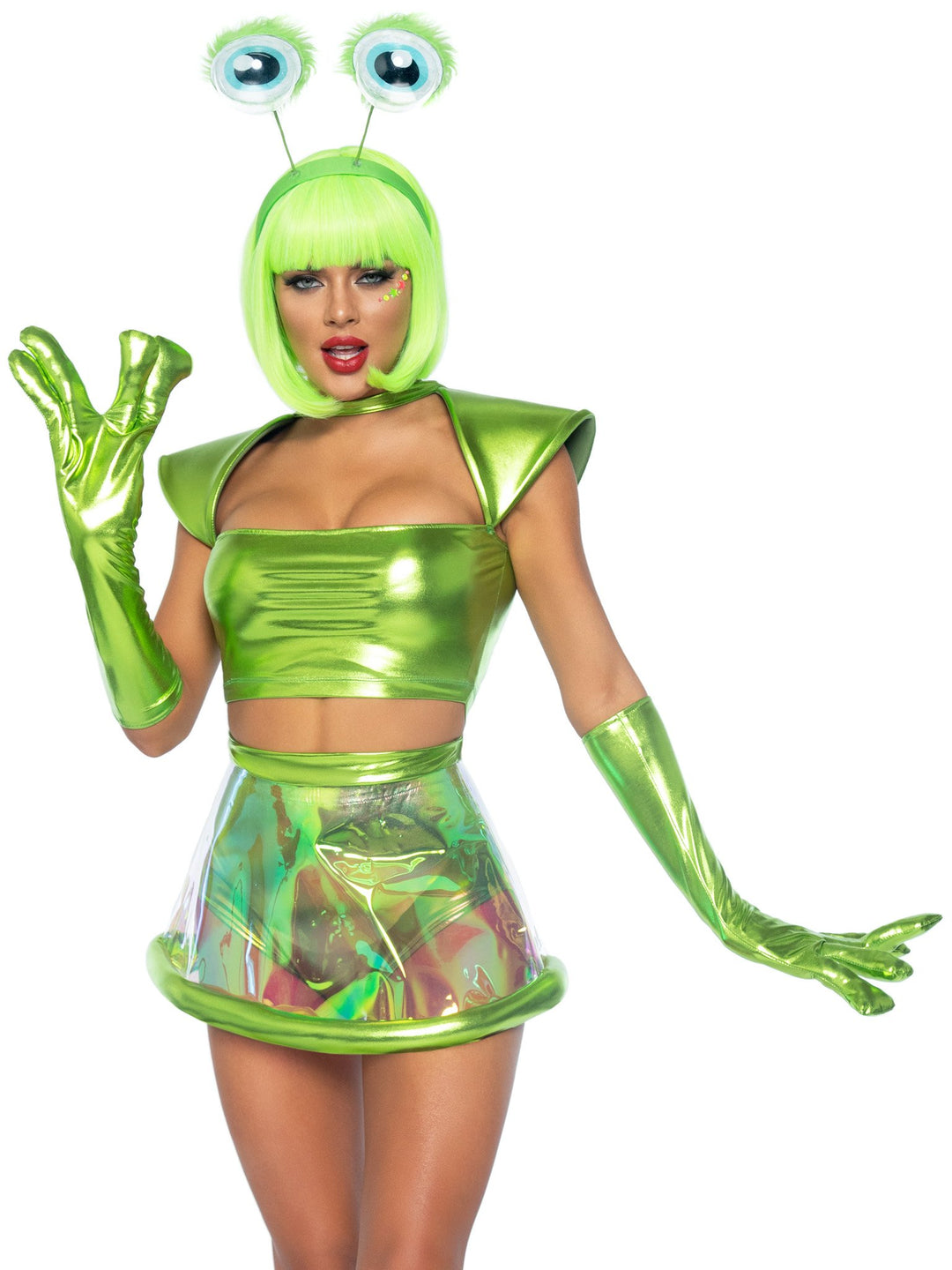 Beam Me Up Babe Metallic and Iridescent Clear Costume