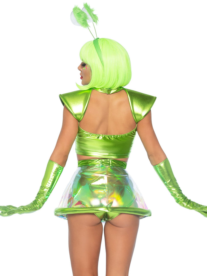 Beam Me Up Babe Metallic and Iridescent Clear Costume