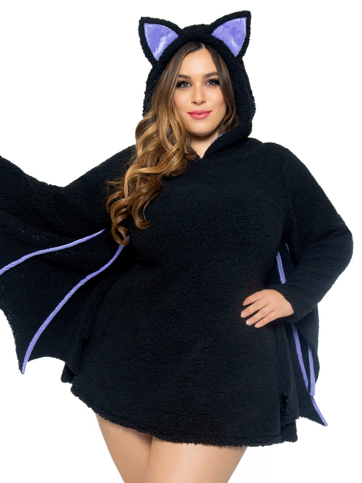 Moonlight Bat Dress with Wing Sleeves and Ear Hood