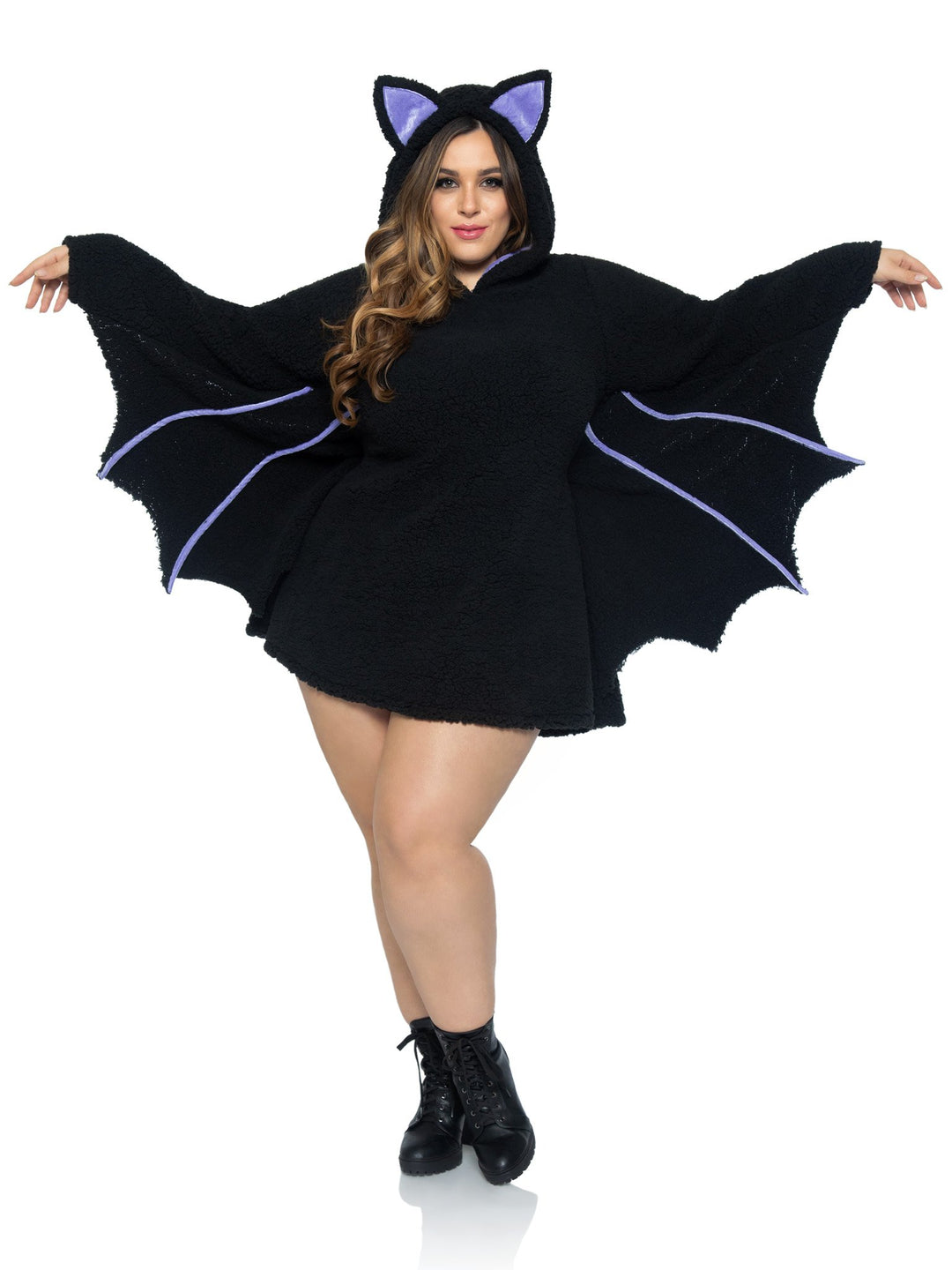 Moonlight Bat Dress with Wing Sleeves and Ear Hood