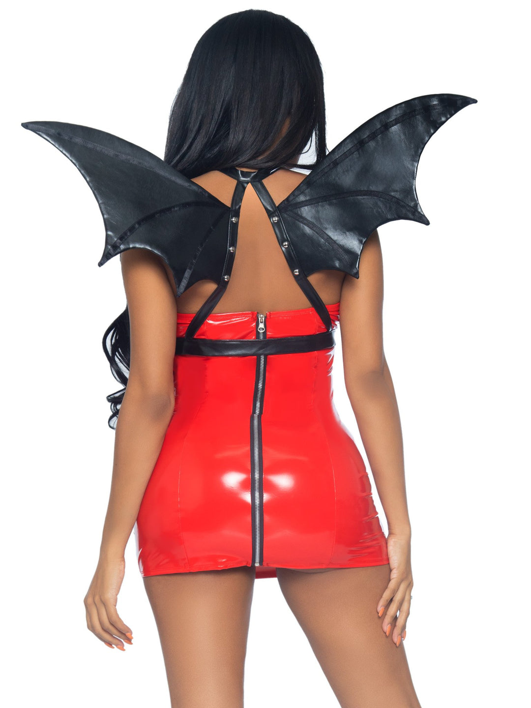 Faux Leather Bat Wing Body Harness