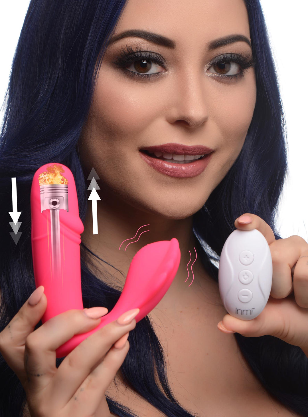 Panty Thumper 7X Thumping Silicone Vibrator with Remote Control - AG736 - UPC-848518043917