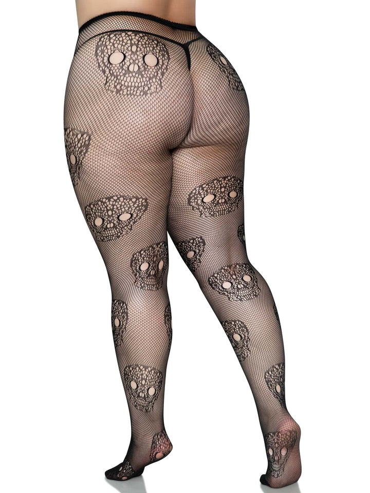 9723x-plus-lace-skull-tights, 