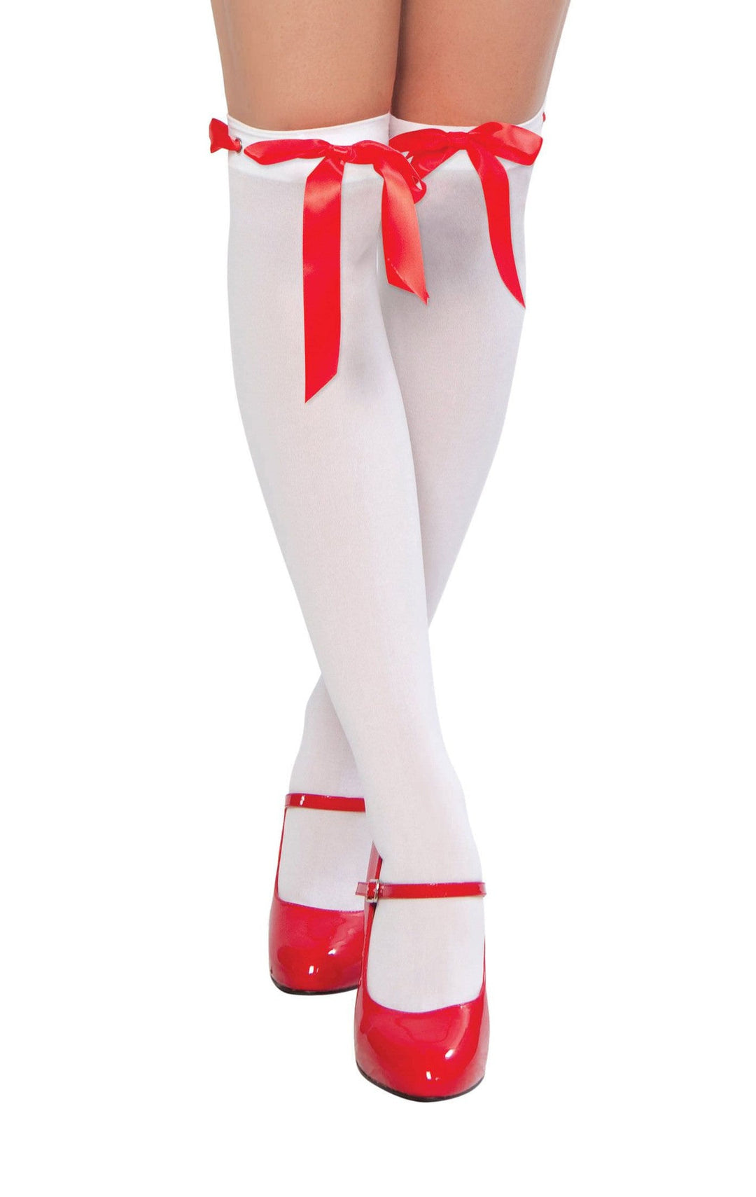 Thigh High Ribbon Weave w/ Eyelets Stockings