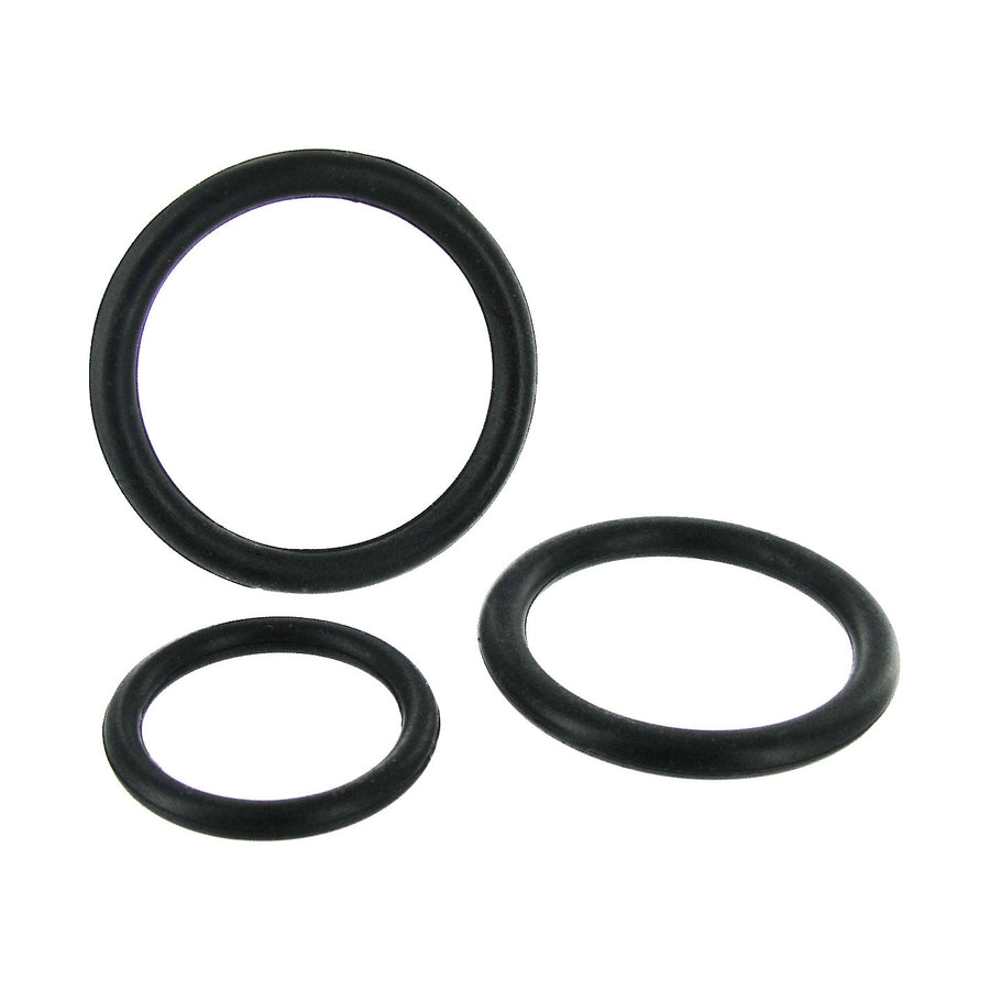 Black Triple Silicone Cock Ring Set - AC350 - UPC-811847016952