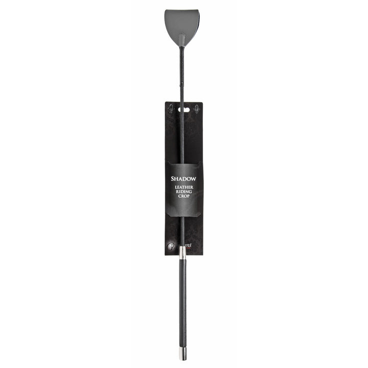 Shadow Grey Leather Riding Crop