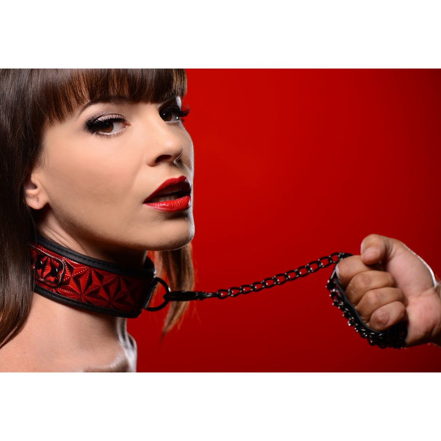 Crimson Tied Collar with Leash - AE144 - UPC-848518016577