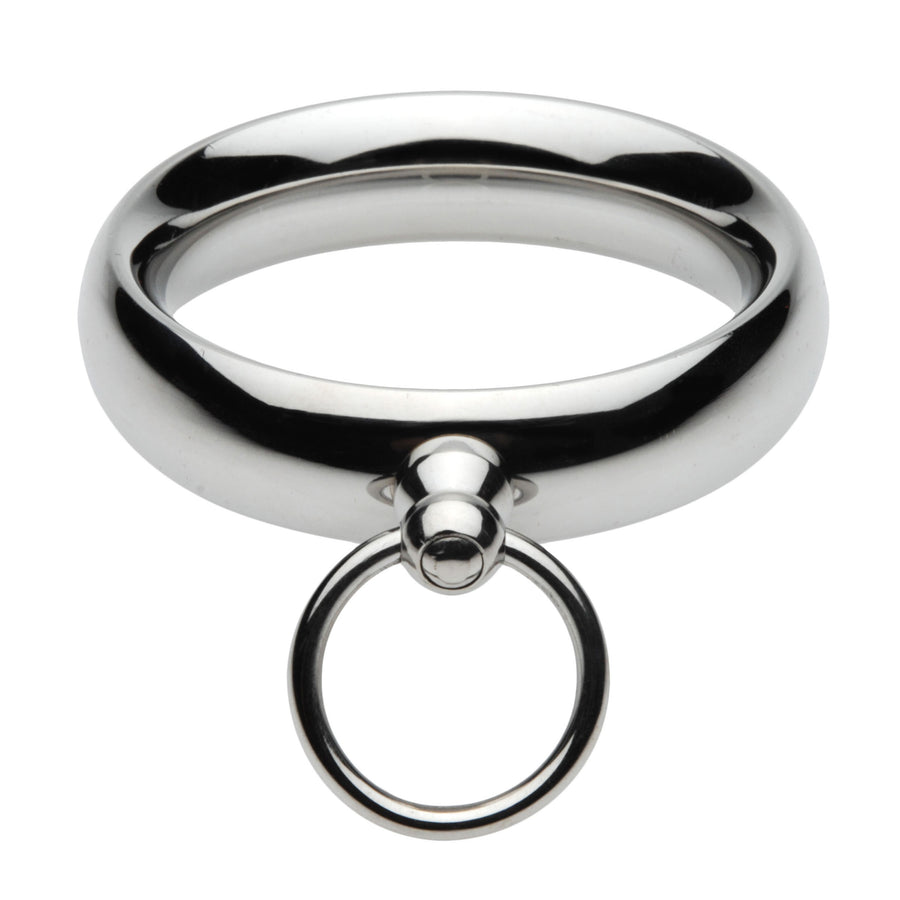 Lead Me Stainless Steel Cock Ring- 1.75 Inch - AE472-SM - UPC-848518019615