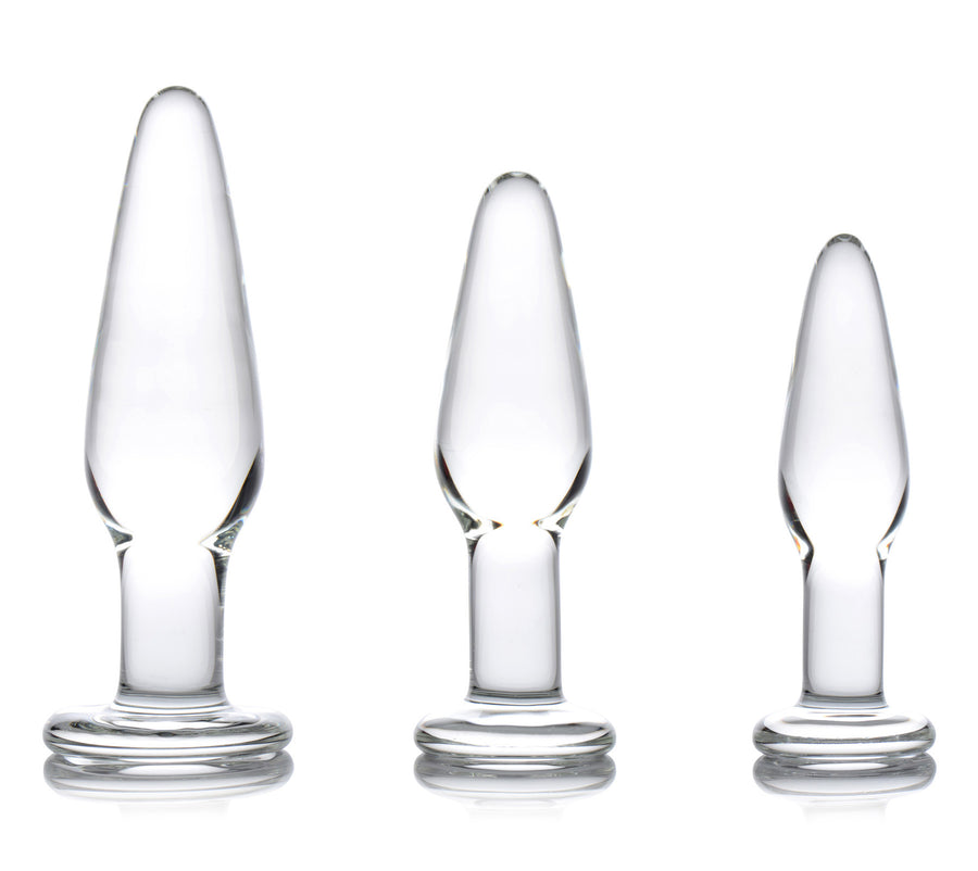 Dosha 3 Piece Glass Anal Plug Kit - AE599 - UPC-848518020871