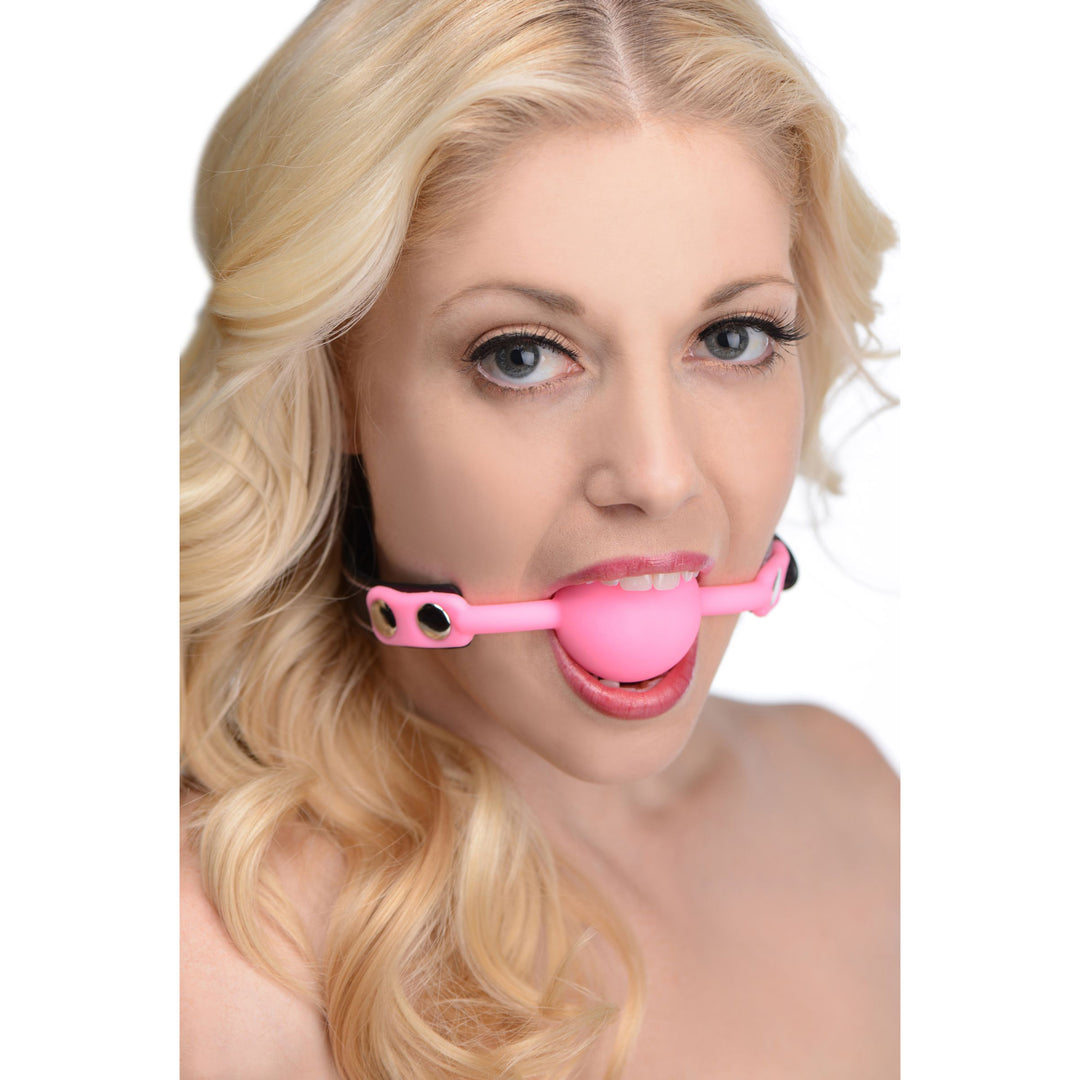 Glow Gag Glow in the Dark Silicone Ball Gag - AE658 - UPC-848518021915