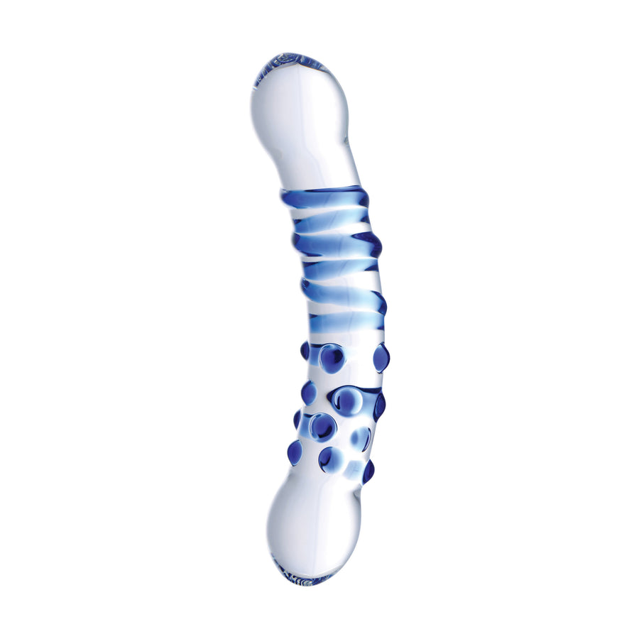 Blu Dual Ended Glass Dildo - AE807 - UPC-848518023223