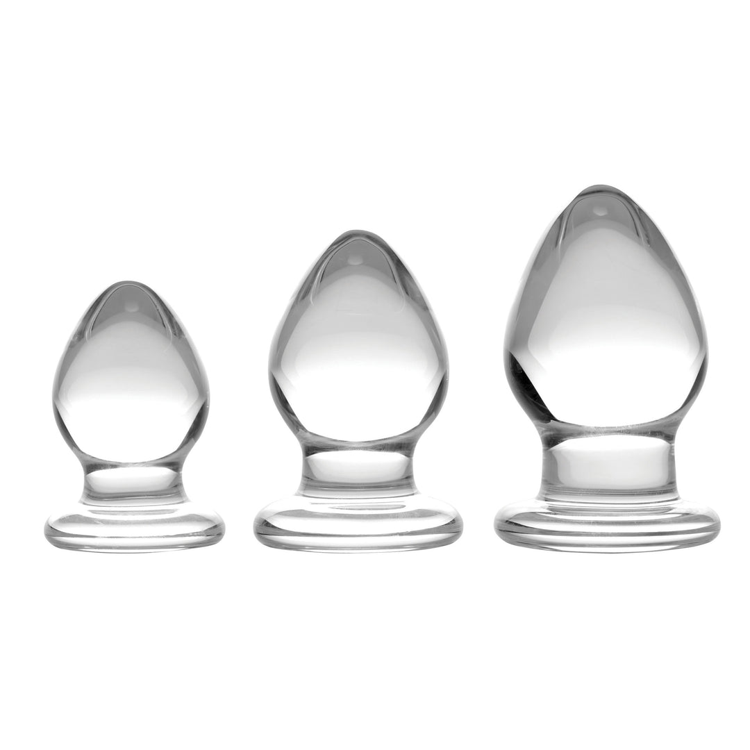 Triplets 3 Piece Glass Anal Plug Kit - AF113 - UPC-848518024787