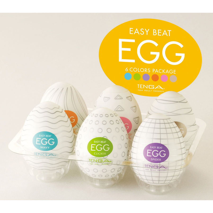 Easy Beat Egg Six Color Masturbator Six Pack - AF264 - UPC-4560220550700