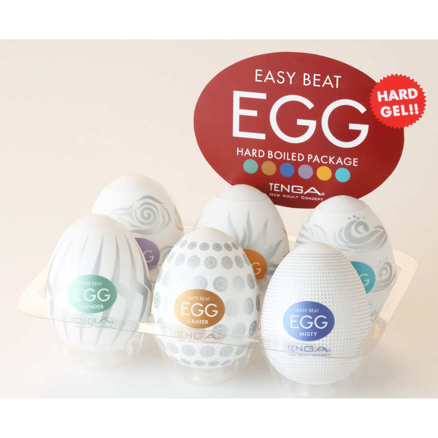 Easy Beat Egg Hard Boiled Masturbator Six Pack - AF273 - UPC-4560220552827