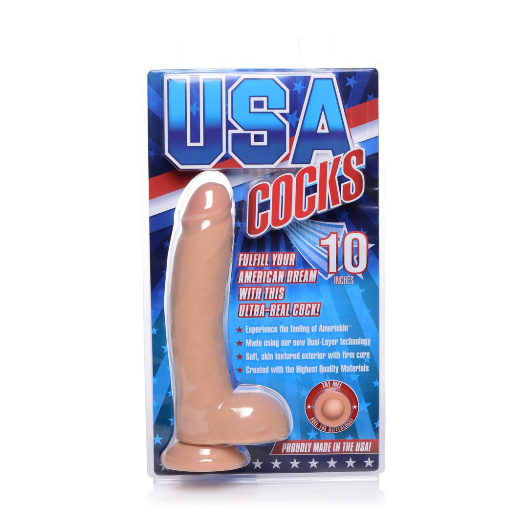 10 Inch Ultra Real Dual Layer Suction Cup Dildo