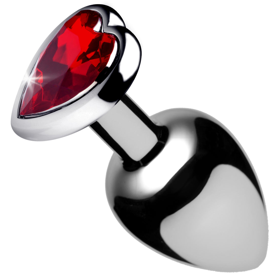 Red Heart Gem Anal Plug- Large - AF633-Large - UPC-848518029904