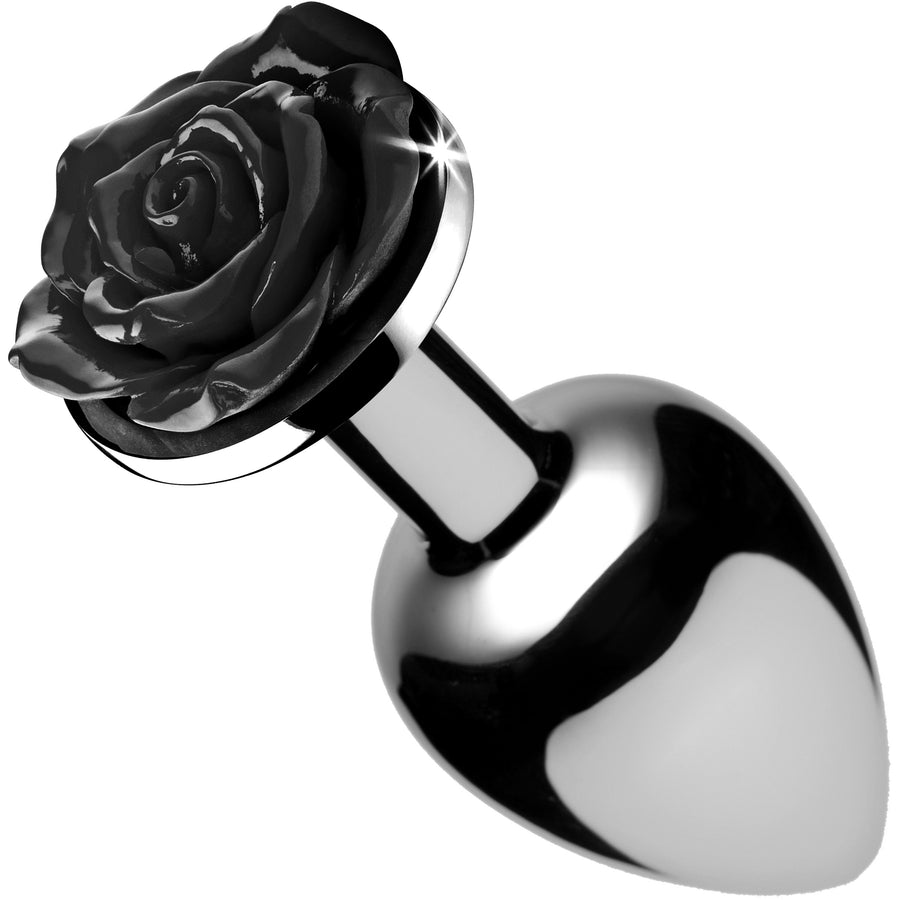 Black Rose Anal Plug- Large - AF635-Large - UPC-848518029973