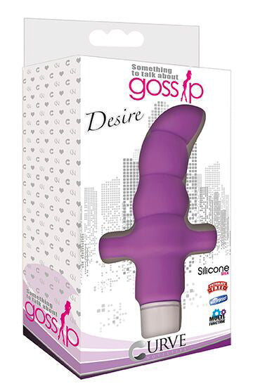 Desire Silicone Vibrating Anal Probe- Purple