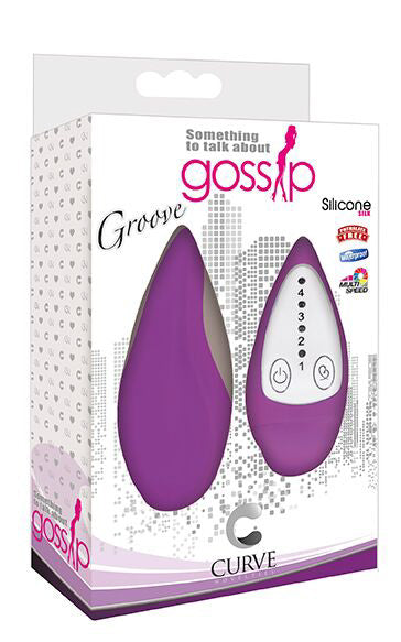 Groove Smooth Silicone Remote Vibe- Purple