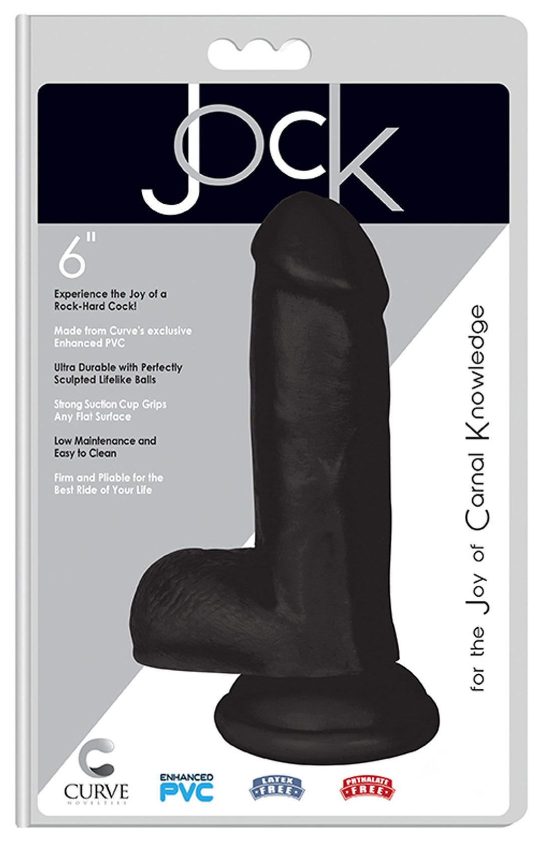 JOCK 6 Inch Dong with Balls Black