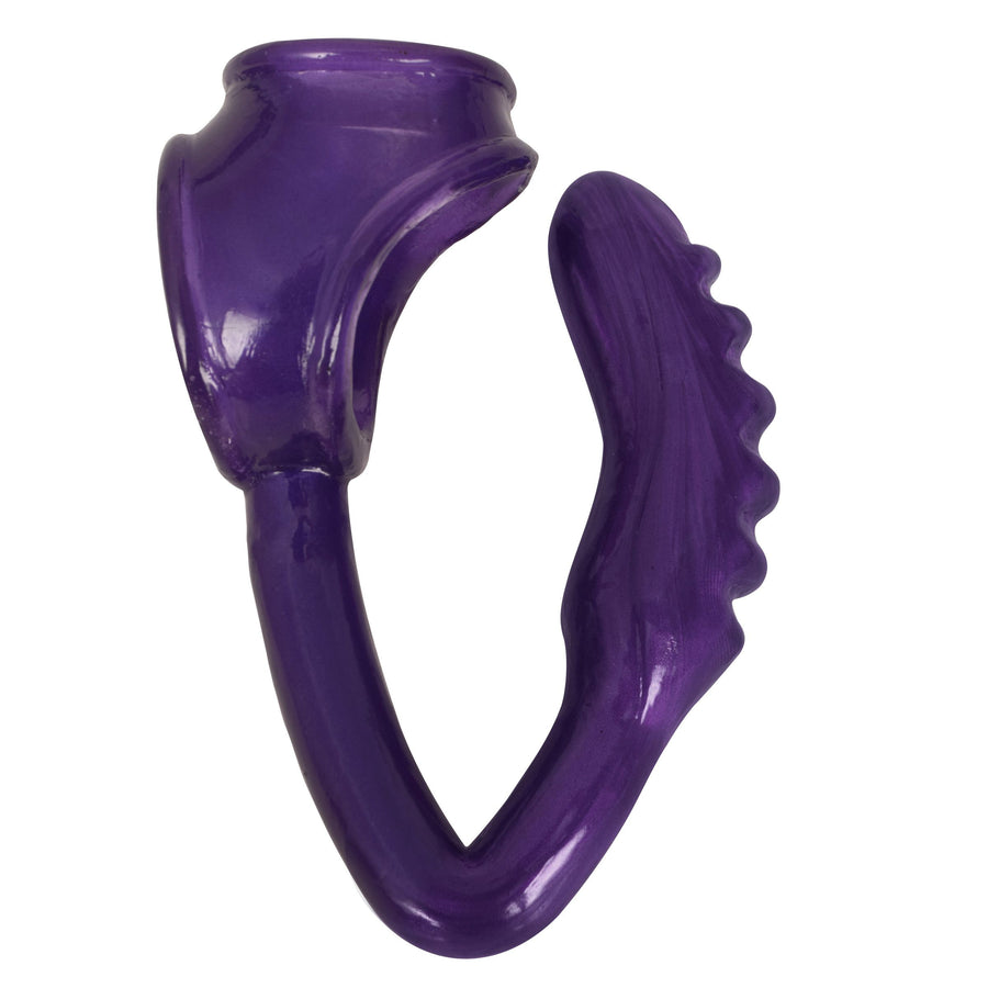 The Duke Cock and Ball Ring with Anal Plug -Purple - CN-16-0643-75 - UPC-643380986573