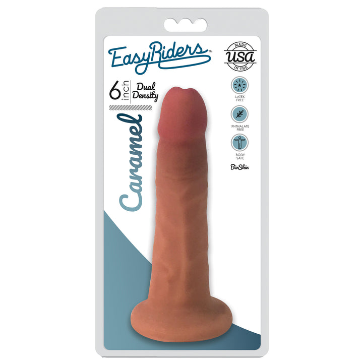 Easy Riders 6 Inch Dual Density Dildo - Tan