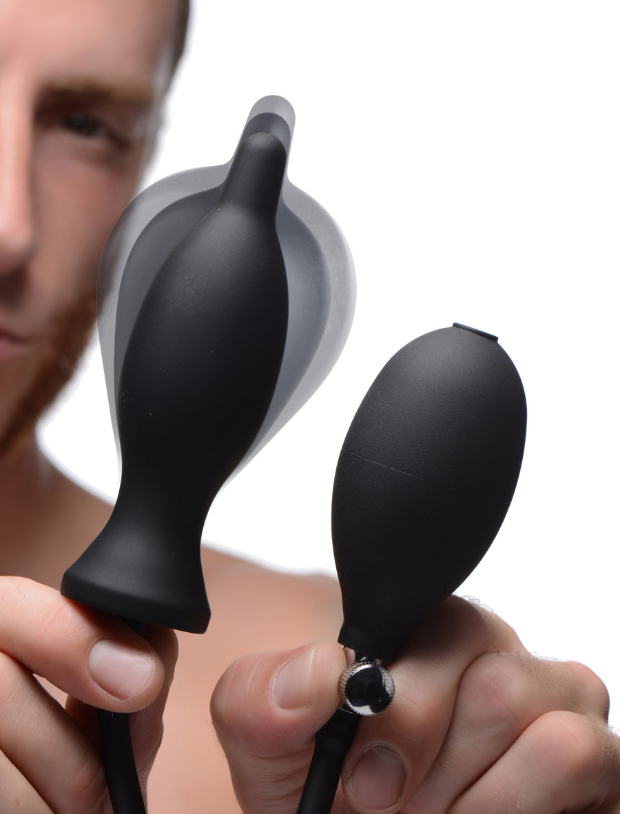 Dark Inflator Silicone Inflatable Anal Plug - AG200 - UPC-848518033888