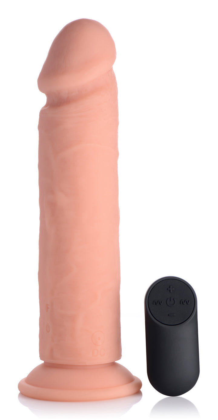 Big Shot Vibrating Remote Control Silicone Dildo - 9 Inch - CN-19-1002-10 - UPC-653078940251