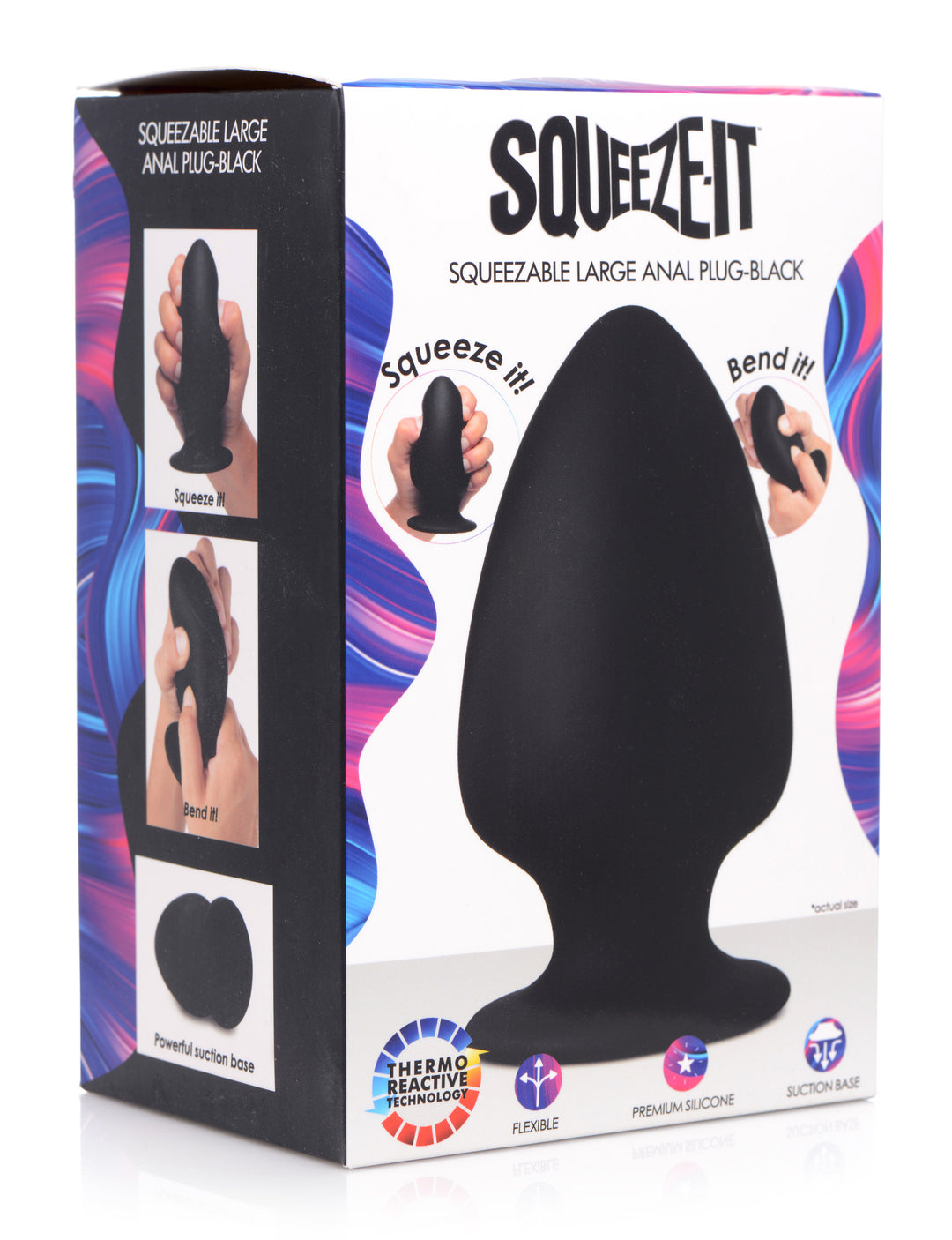 Squeezable Silicone Anal Plug - Large