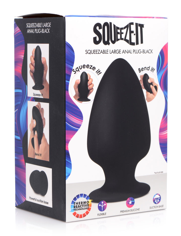 Squeezable Silicone Anal Plug - Large